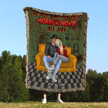 Load image into Gallery viewer, Personalized Horror Movie Couple Blanket - Perfect Halloween Gift &amp; Valentine&#39;s Day Gifts Blanket PopCulturePrints
