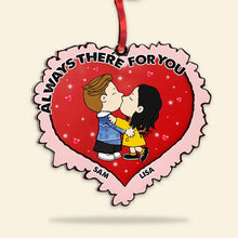 Load image into Gallery viewer, Personalized Couple Ornament - Acrylic Kissing Love Heart
