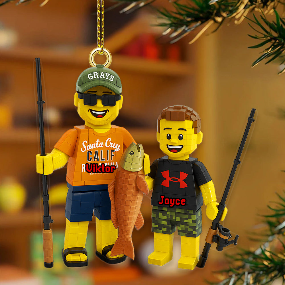 “Hooked on Memories” - Personalized Fishing Custom Photo Acrylic Ornament - Perfect Gift for Fishing Lovers Ornament PopCulturePrints