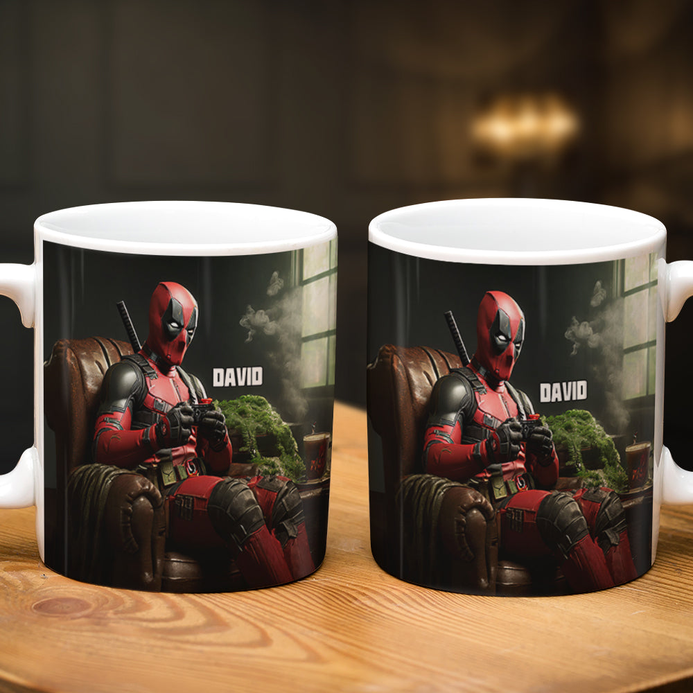 Custom Weed Lover Coffee Mug with Hero Design Coffee Mug PopCulturePrints