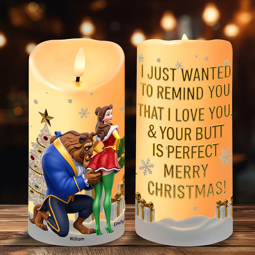 Celebrate Family Joy with Festive Love - Personalized Christmas Ornament Led Candle PopCulturePrints