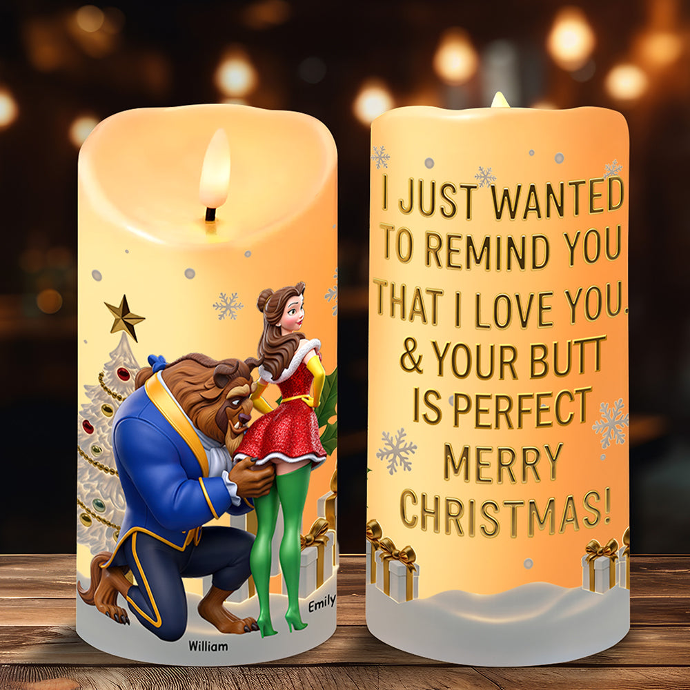 Celebrate Family Joy with Festive Love - Personalized Christmas Ornament Led Candle PopCulturePrints
