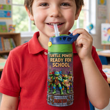 Load image into Gallery viewer, Turtle Power: Ready for School - Personalized 12oz Colorful Kid Tumbler Gift Tumbler Cup PopCulturePrints
