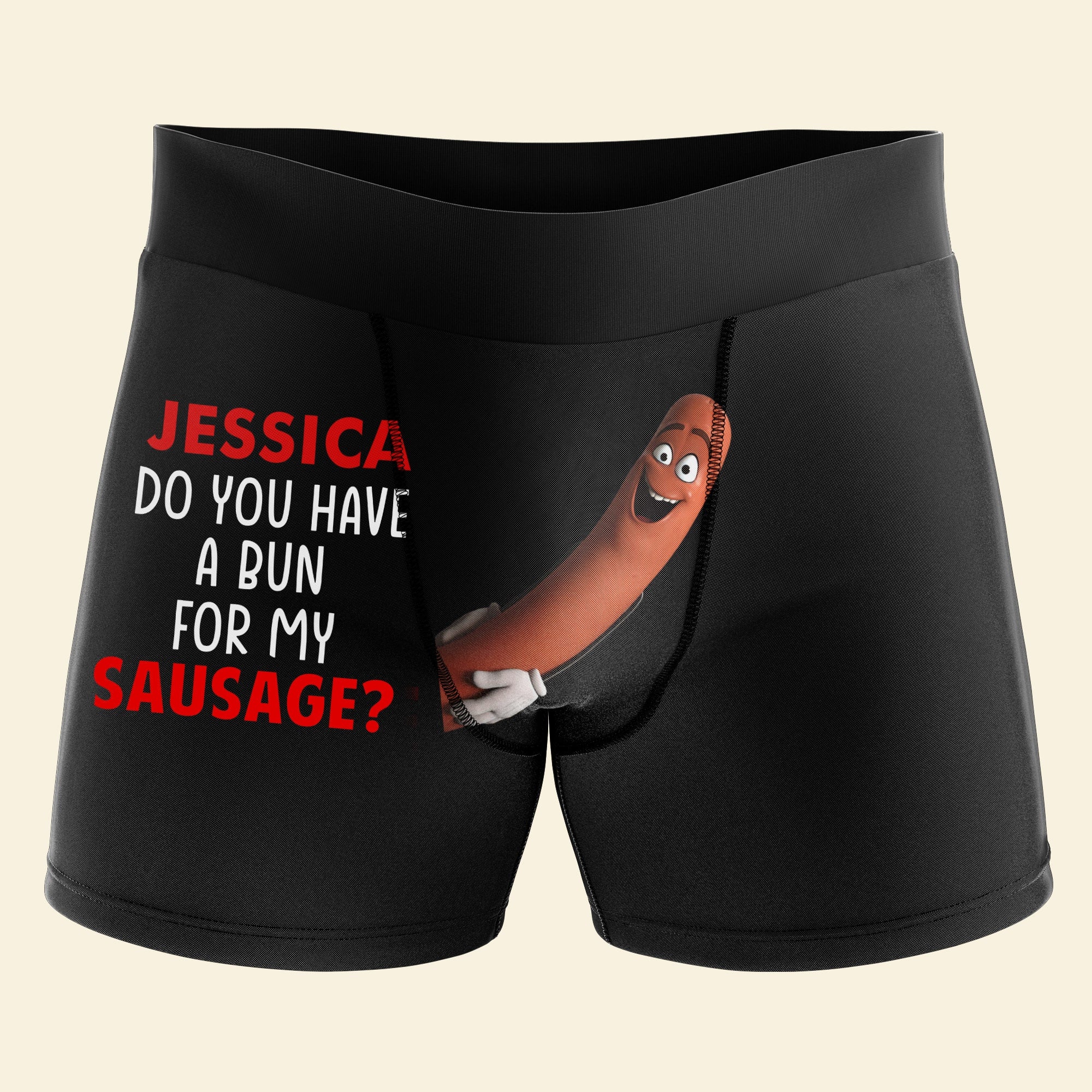 Customizable Couple Boxer Briefs - Fun and Playful Design | Valentine's Day Gifts Boxer Briefs PopCulturePrints