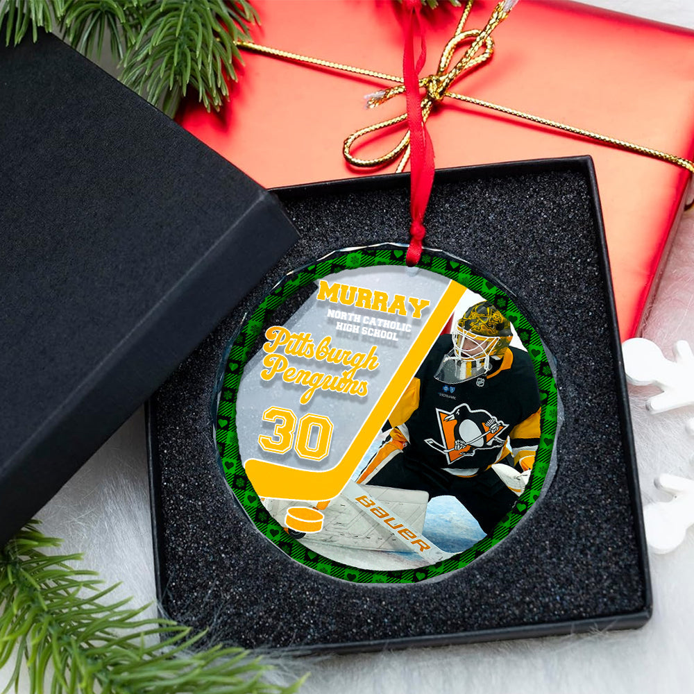 Personalized Ice Hockey Christmas Ornament Ornament PopCulturePrints