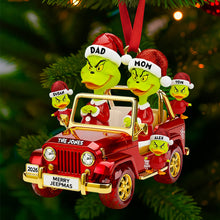Load image into Gallery viewer, “Family Fun Awaits!” - Personalized Family On Off-road Car Ornament - Custom Gift for Parents, Siblings, and Kids Ornament PopCulturePrints
