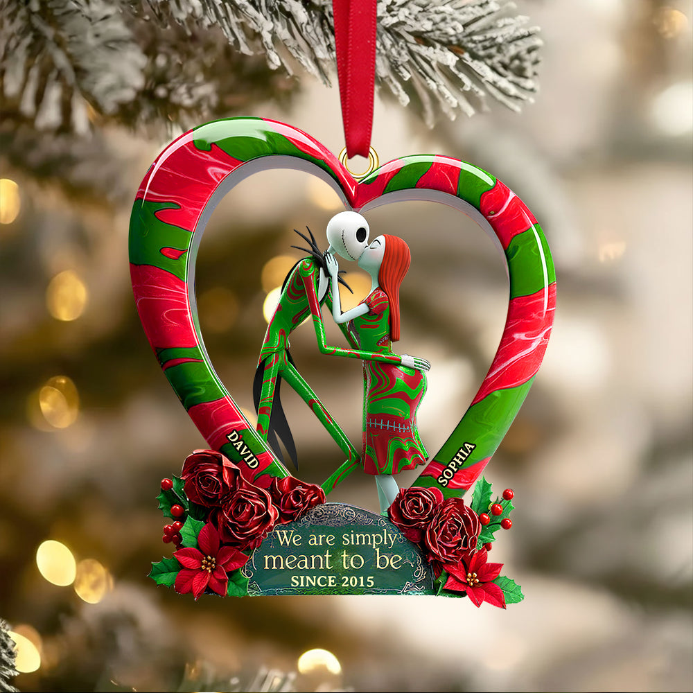“We are simply meant to be” - Personalized Christmas Ornament for Couples - Custom Gift for Loved Ones Ornament PopCulturePrints