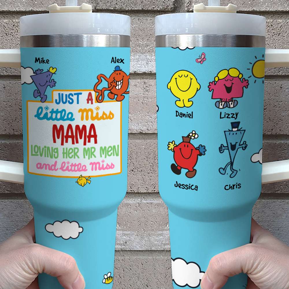 Custom Little Miss Mama Tumbler - Personalized Mr. Men & Little Miss Gift for Mother's Day Tumbler Cup PopCulturePrints
