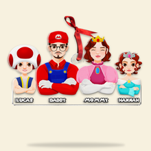 Load image into Gallery viewer, Custom Family Christmas Ornament - Fantasy Characters Design
