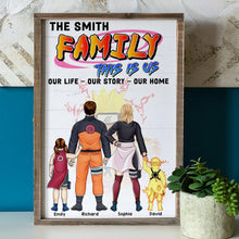 Load image into Gallery viewer, Personalized Naruto-Themed Family Canvas Print Poster &amp; Canvas PopCulturePrints
