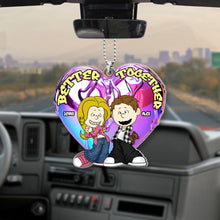 Load image into Gallery viewer, Personalized Y2K Couple Car Ornament – Better Together Ornament PopCulturePrints
