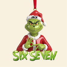 Load image into Gallery viewer, &quot;Bring Holiday Cheer with a Personal Touch&quot; - Funny Green Monster Ornament - Customizable Gift for Family, Friends, and Kids Ornament PopCulturePrints
