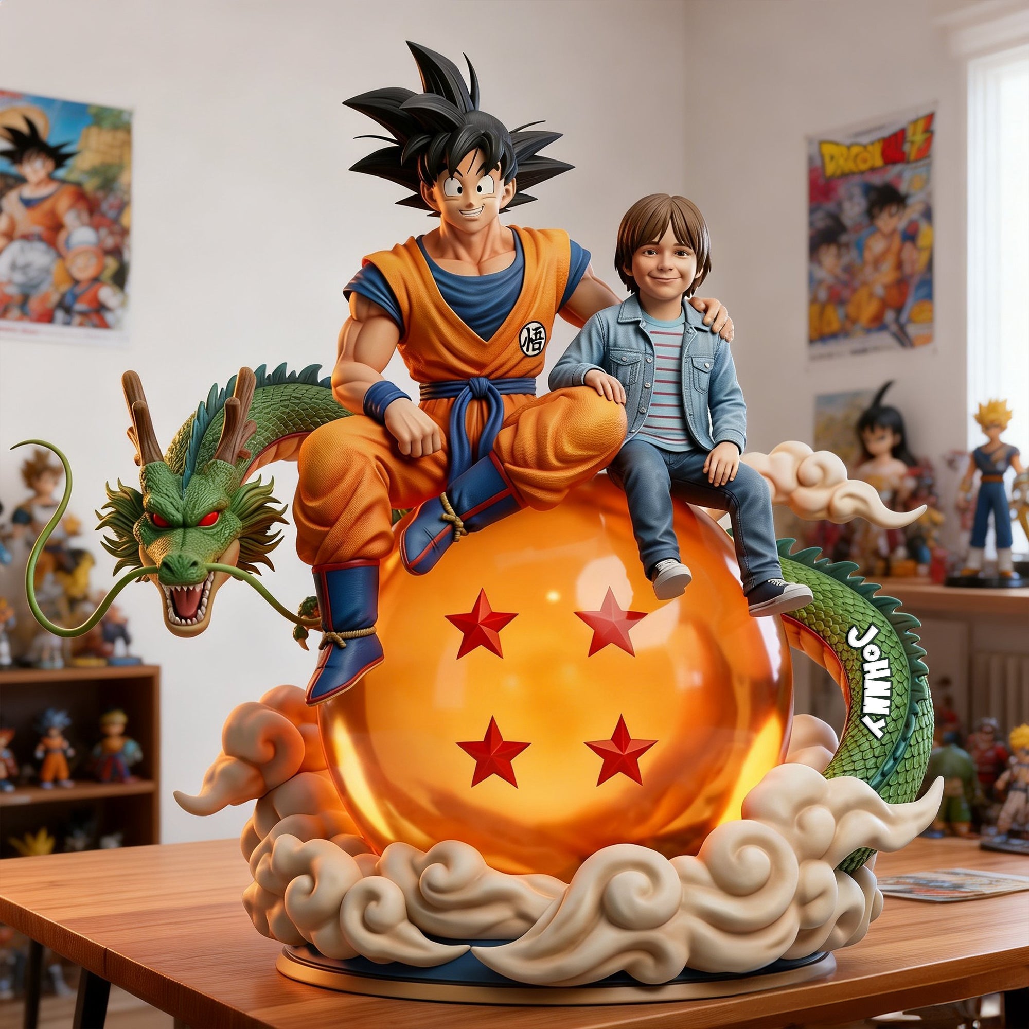 “Unlock Epic Adventures with the Dragon Balls!” - Celebrating 40 Years of Epic Power Battles - Personalized Custom Photo Gift Shaped Plaques PopCulturePrints