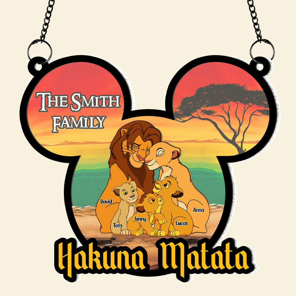 Personalized Hakuna Matata Family Ornament - Lion King Themed