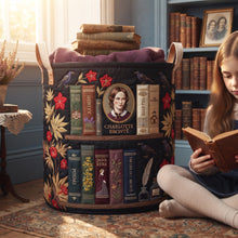 Load image into Gallery viewer, Victorian Literature Collection Quilted Laundry Basket - Personalized Gifts For Book Lovers 04qhlu130726 Laundry Basket PopCulturePrints
