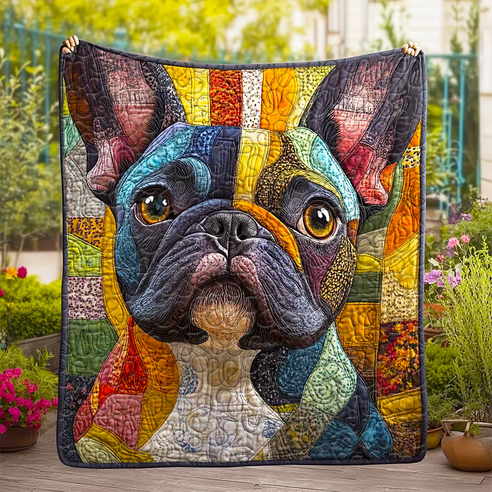 French Bulldog Christmas Quilt Bed Set - Perfect Gift for Dog Lovers Blanket PopCulturePrints