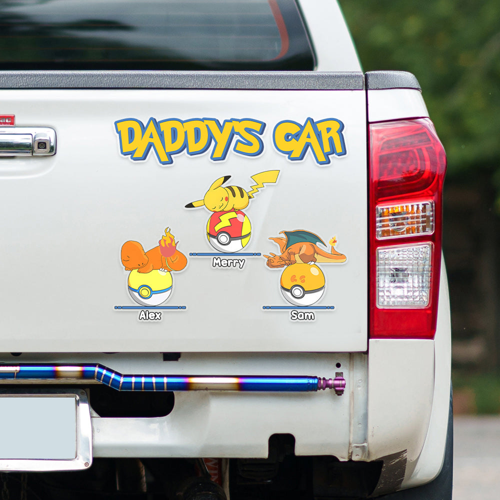 Custom Pokémon-Themed Car Decal for Dad Decal Sticker PopCulturePrints