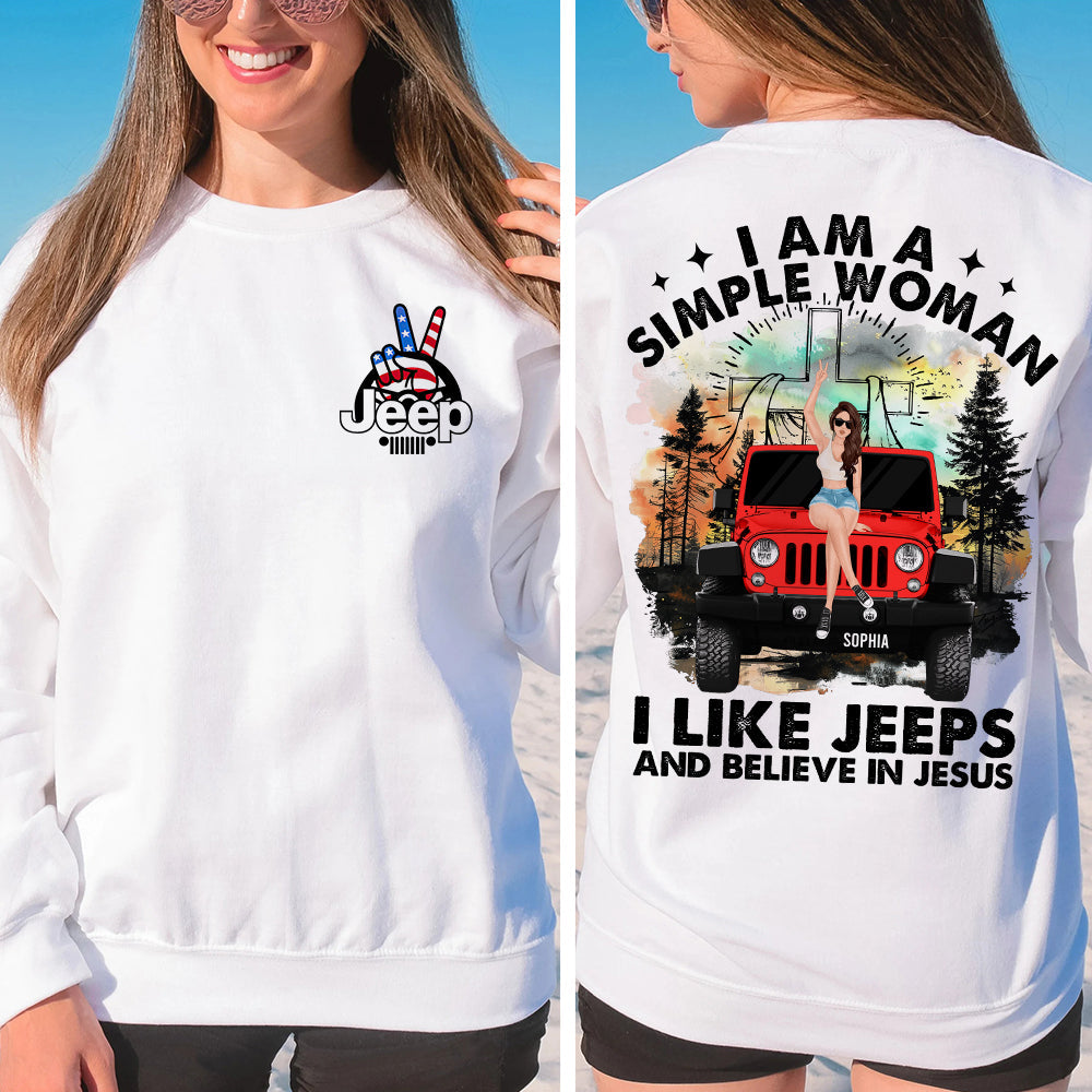 Personalized Jeep Lover and Believer in Jesus T-Shirt