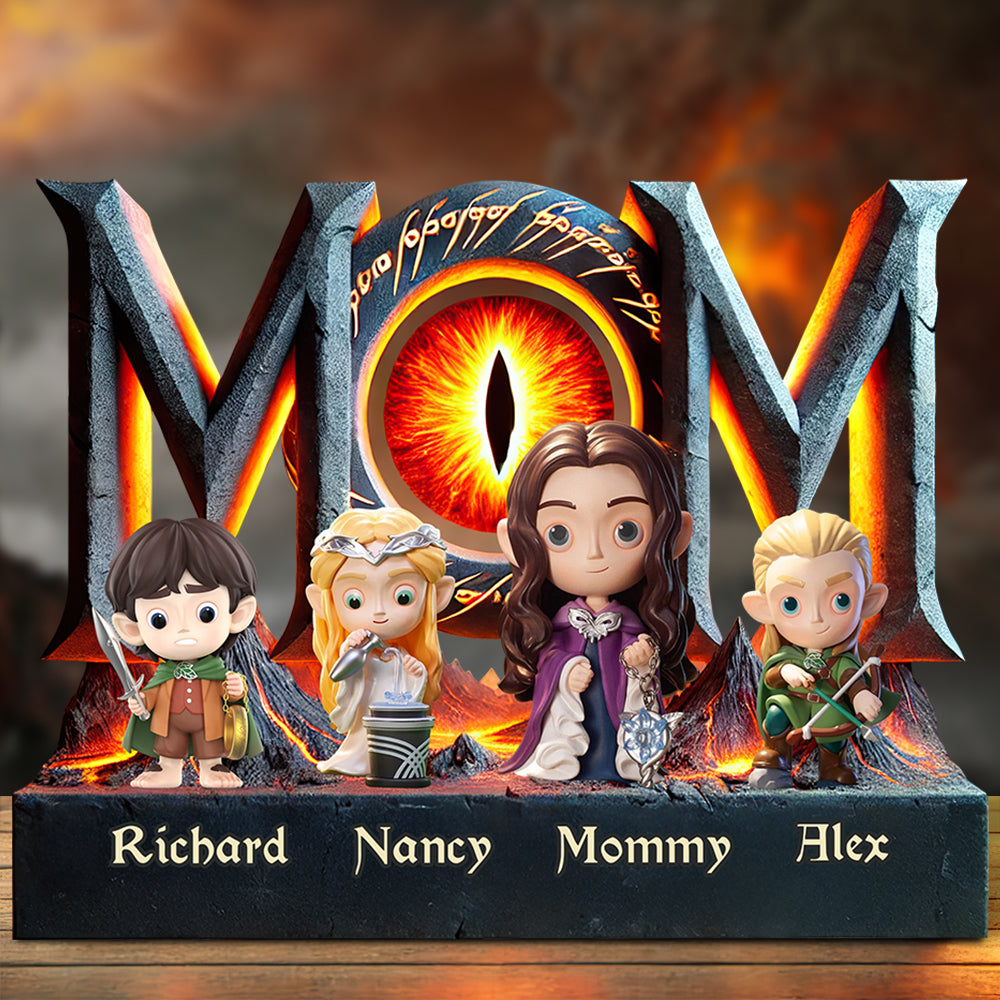 “For the Mom Who's a Fantasy Hero” - Personalized Fantasy Mom Acrylic Plaque - Gift for Mom, Grandma, and More Shaped Plaques PopCulturePrints