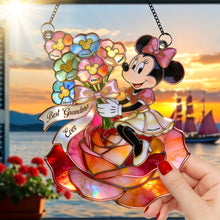 Load image into Gallery viewer, Best Mom Ever - Personalized Mom's Beautiful Flowers Suncatcher Ornament Ornament PopCulturePrints
