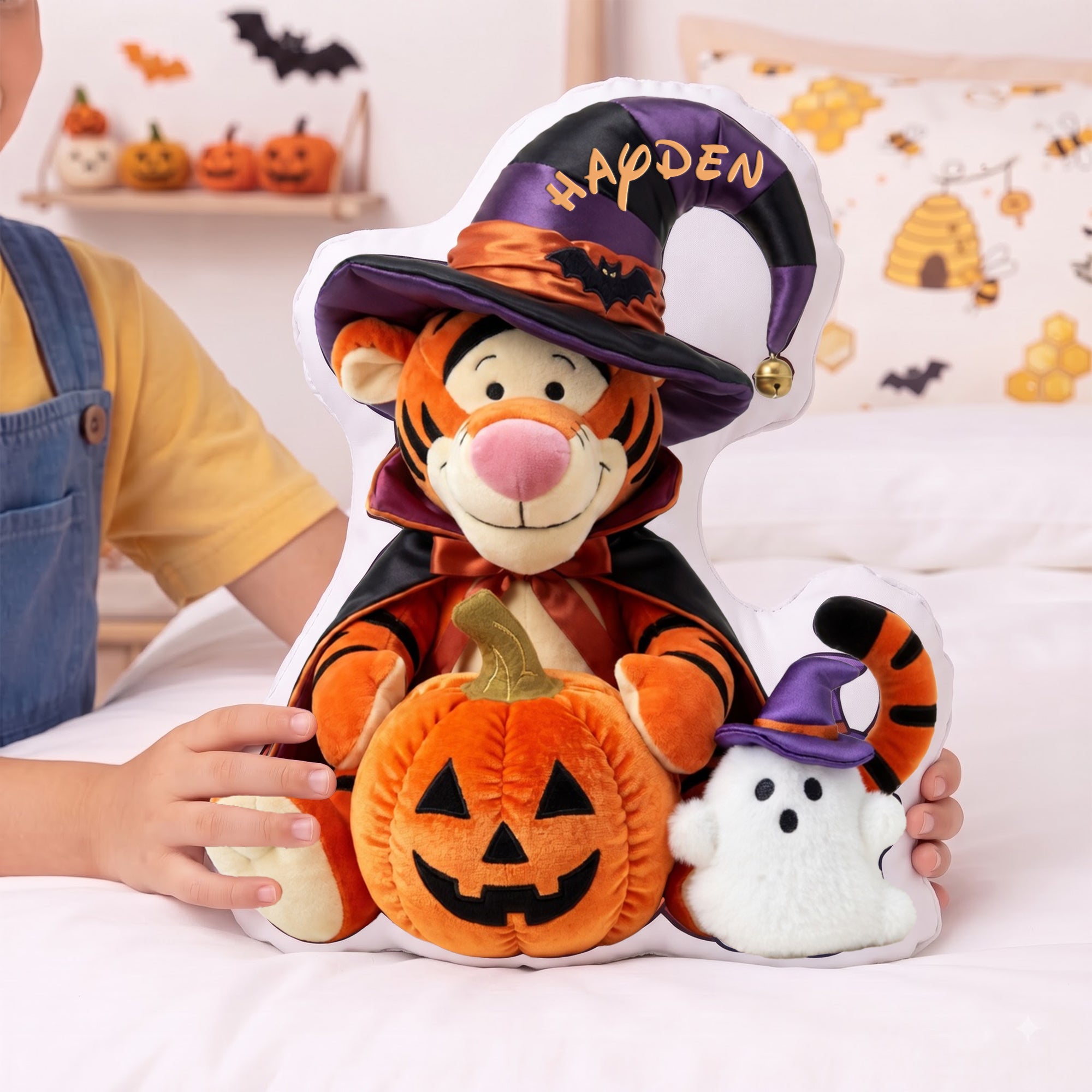 Cheers to Friendship: Pumpkin Patch Friends Pillow - Personalized Gifts for Kids