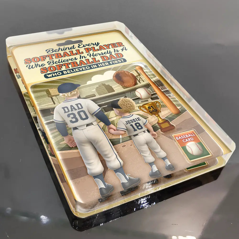 Behind Every Baseball Player - Personalized Custom Shaped Acrylic Plaque Acrylic Plaque PopCulturePrints