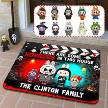 Load image into Gallery viewer, “Enter If You Dare!” - Horror Family Doormat - Personalized Halloween Gift for Families Doormat PopCulturePrints
