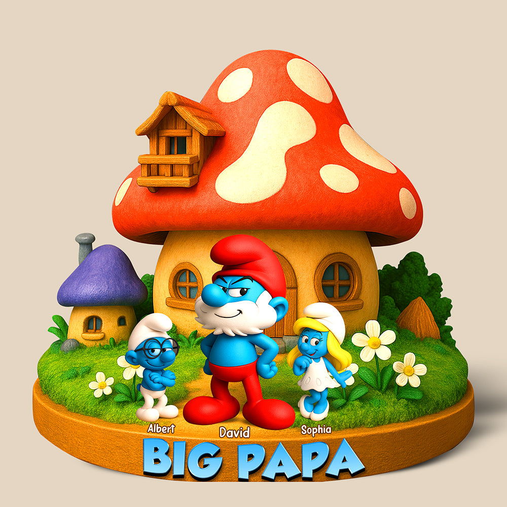 "Celebrate Dad with a Unique Touch - Big Dad Acrylic Plaque, Personalized Gift for Him" Shaped Plaques PopCulturePrints