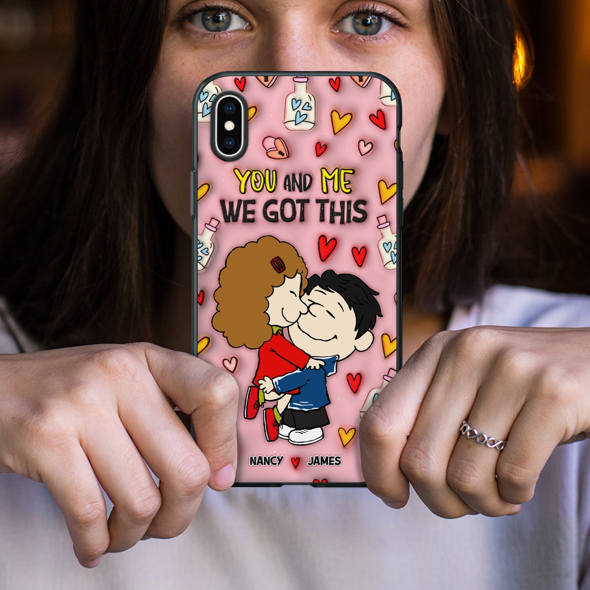 Personalized Couple Phone Case - You And Me, We Got This