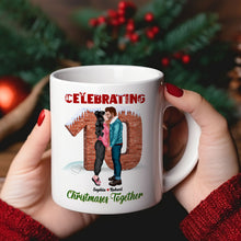 Load image into Gallery viewer, Personalized Christmas Couple Mug - Celebrating Love
