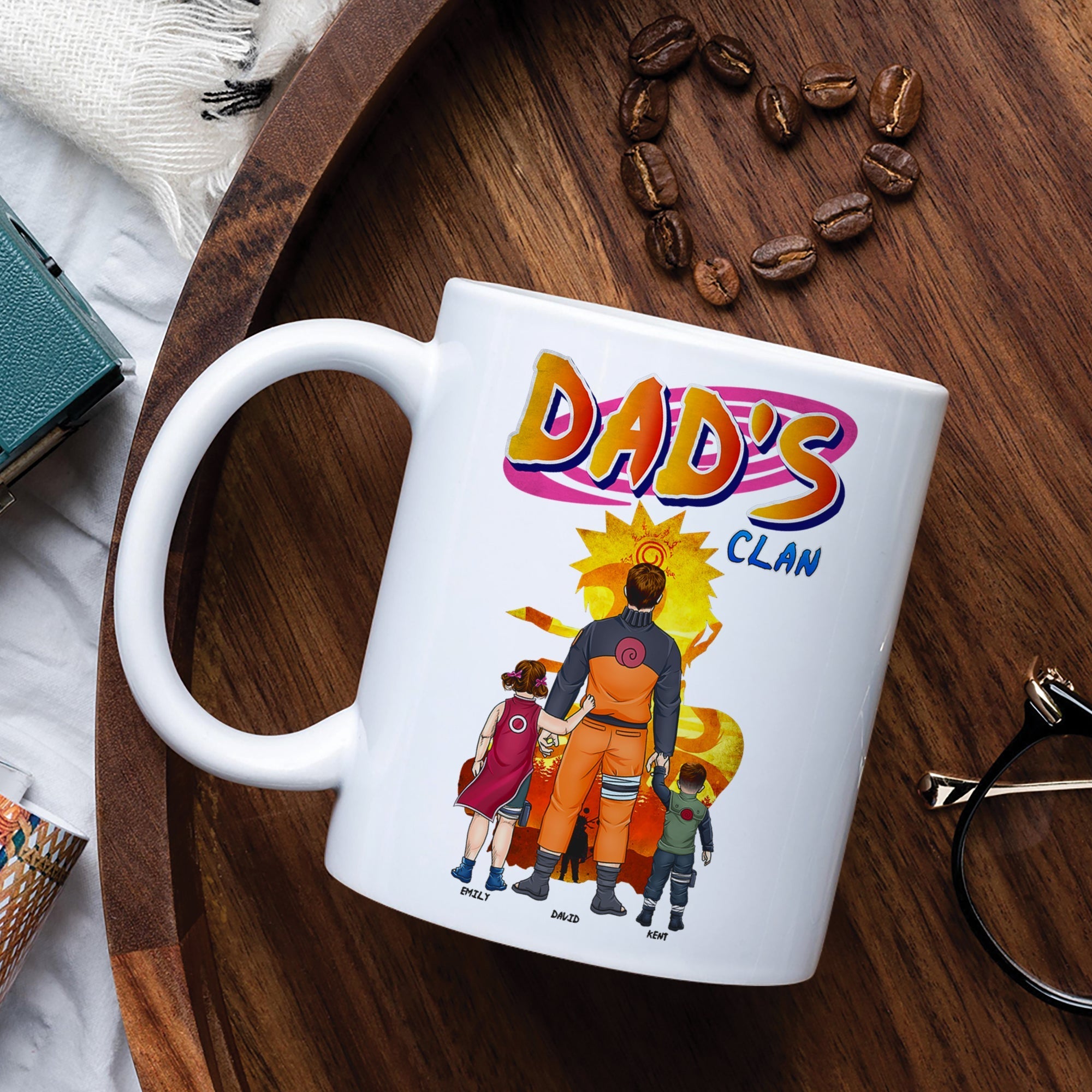 Custom Anime Dad Clan Coffee Mug Coffee Mug PopCulturePrints