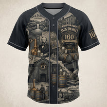 Load image into Gallery viewer, Celebrate 160 Years of Legacy - Personalized Jack Daniel's Baseball Jersey Shirt for Whiskey Lovers AOP Products PopCulturePrints
