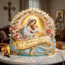 Load image into Gallery viewer, A Mother's Love is Heaven Sent – Personalized Blessed Mother Love Light Box Gift for Christian Light Box PopCulturePrints
