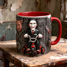 Load image into Gallery viewer, “Unlock Your Inner Horror Fan with Every Sip” - Creepy Accent Mug - Personalized Gift for Horror Lovers Coffee Mug PopCulturePrints
