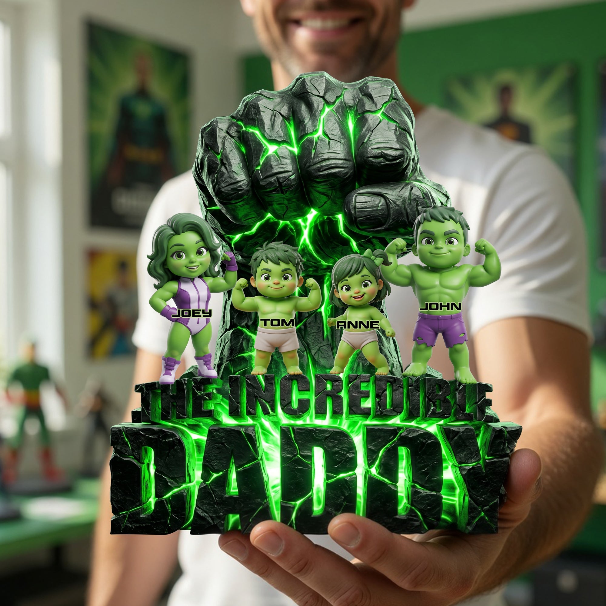 You're the Incredible Daddy - Personalized Acrylic Plaque for Super Dads Shaped Plaques PopCulturePrints