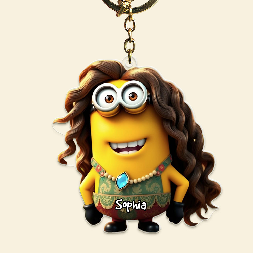 Custom Movie Fan Keychain - Minion Tribal Design Keychains PopCulturePrints