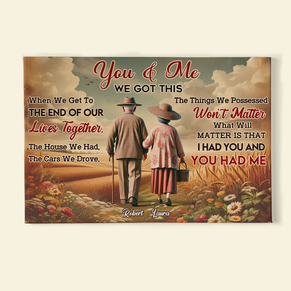 Romantic Couple Personalized Canvas Print - Timeless Love Art Poster & Canvas PopCulturePrints