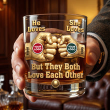 Load image into Gallery viewer, Rival Teams Love: Personalized Sport Round Glass – Perfect Gift for Couples Who Cheer Together
