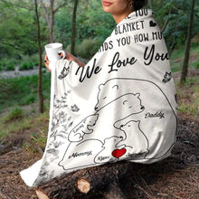 Load image into Gallery viewer, We Love You: A Heartwarming Reminder - Personalized Fleece Blanket for Families Fleece Blanket PopCulturePrints
