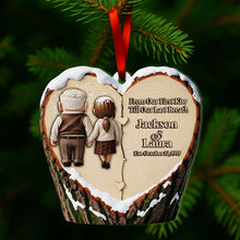 Load image into Gallery viewer, From Our First Kiss Till Our Last Breath - Holding Hands Old Couple Ornament - Personalized Christmas Anniversary Gift for Couples Ornament PopCulturePrints
