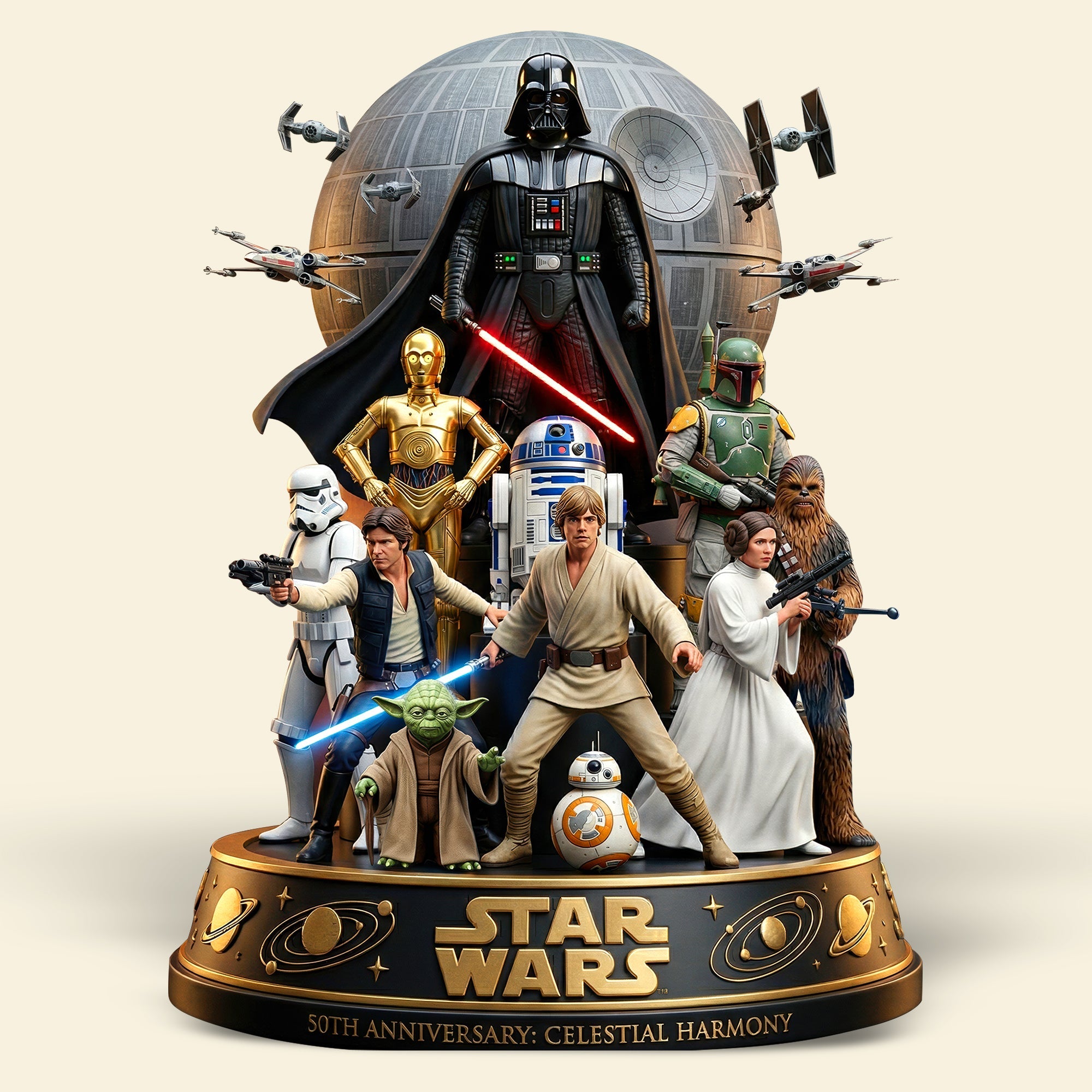 Embrace the Galaxy: Futuristic Space Warrior Acrylic Plaque - Personalized Gift for Star Wars Fans Shaped Plaques PopCulturePrints