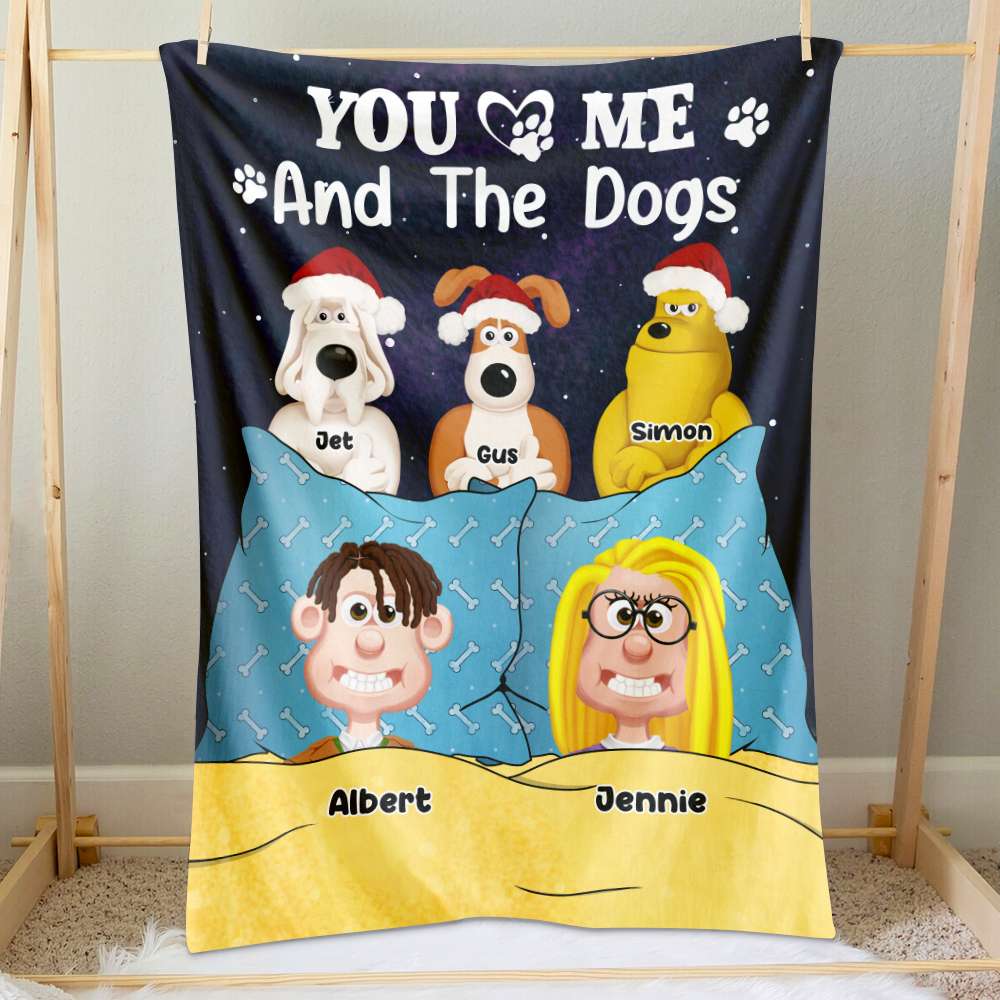 Custom Movie Lover Blanket for Couples & Dogs - Valentine's Day Gifts Blanket PopCulturePrints