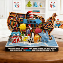 Load image into Gallery viewer, The More That You Read, The More Things You Will Know - Personalized Acrylic Plaque for Book Lovers Shaped Plaques PopCulturePrints
