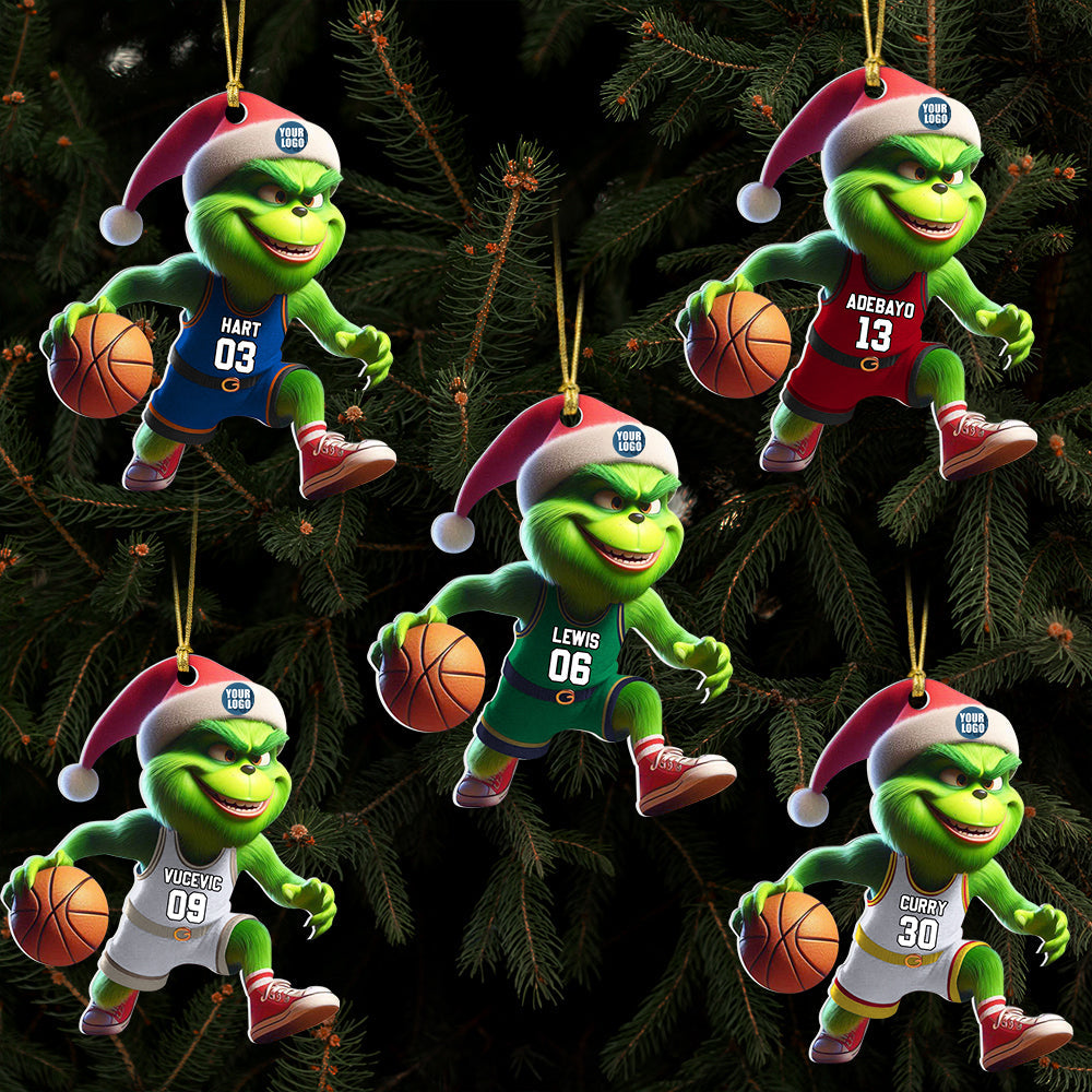 Custom Basketball Fan Christmas Ornament Ornament PopCulturePrints