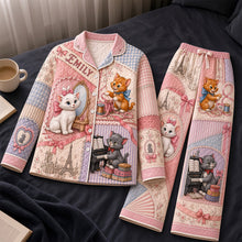 Load image into Gallery viewer, Adorable Cat Pajama Set - Personalized Gifts for Cat Lovers
