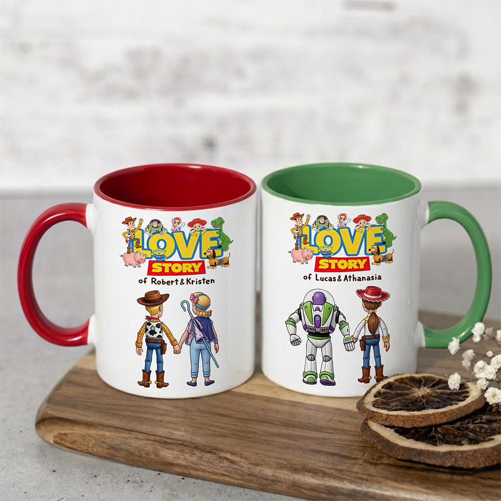 "Love Story" - Personalized Love Journey Coffee Mug - Perfect Gift for Couples