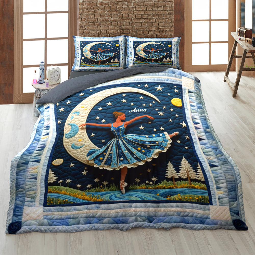 Personalized Ballet Lover's Quilt Bed Set - Perfect Gift for Dance Enthusiasts Blanket PopCulturePrints