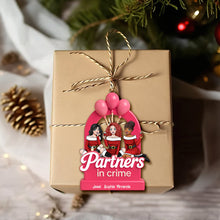 Load image into Gallery viewer, Partners in Crime - Personalized Christmas Ornament Gift for Besties Ornament PopCulturePrints
