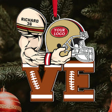Load image into Gallery viewer, Custom American Football Christmas Ornament Ornament PopCulturePrints

