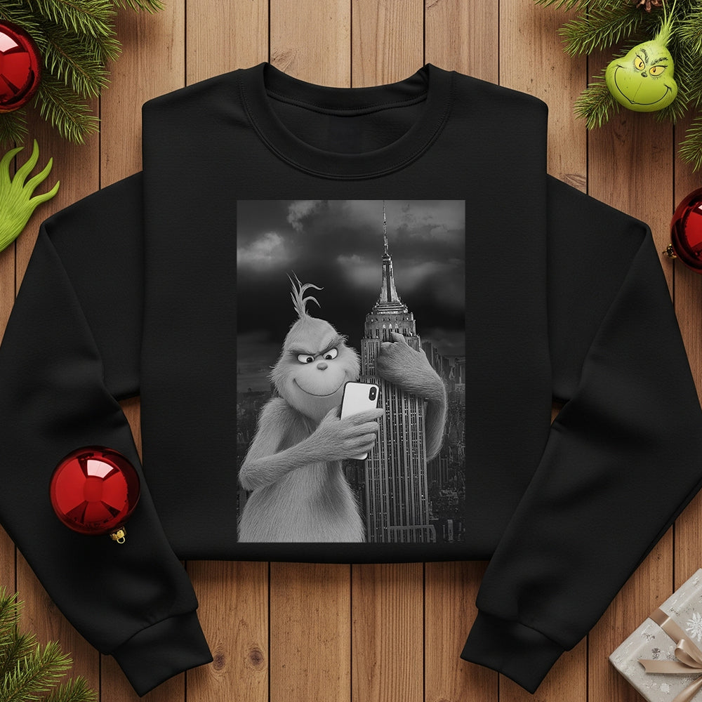Grinchy Christmas Vibes - Funny Sweatshirt for Holiday Mischief Shirts PopCulturePrints
